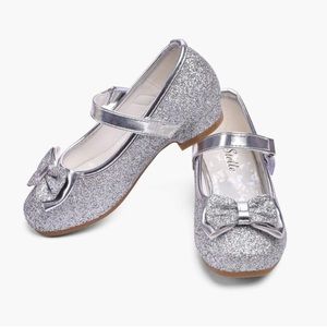 🚨NWT! STELLE LITTLE GIRLS SILVER MARY JANE SHOES SIZE 1